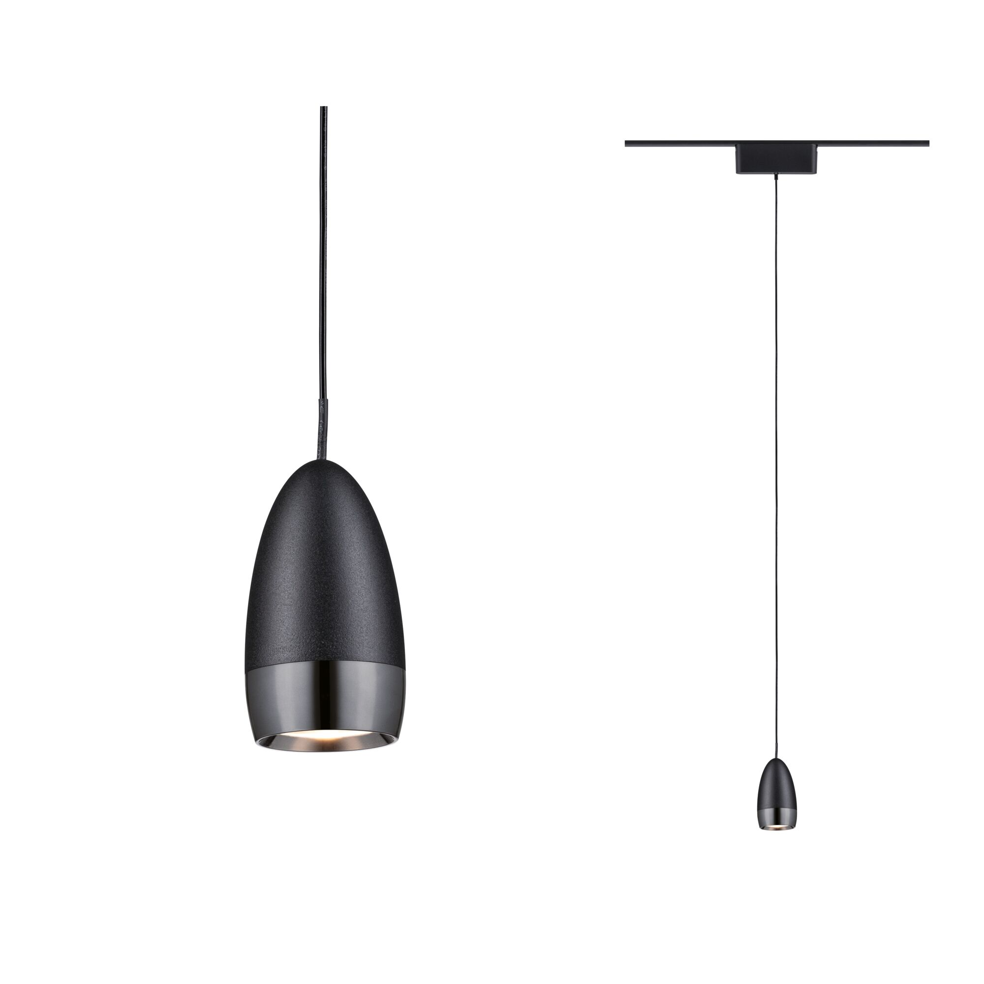 Smart-LED-Pendelleuchte 'Veya Lyros' mattschwarz 3000 K 5 W 600 lm