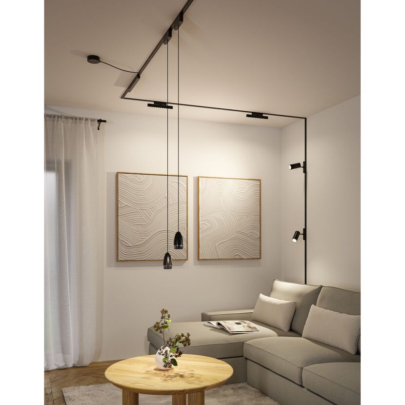 LED-Pendelleuchte 'Veya Lyros' mattschwarz 3000 K 5 W 600 lm