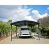 Einzelcarport 'Arcadia' anthrazit 359 x 649 cm Polycarbonat grau