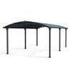 Einzelcarport 'Arcadia' anthrazit 359 x 649 cm Polycarbonat grau