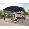 Einzelcarport 'Arcadia' anthrazit 359 x 649 cm Polycarbonat grau