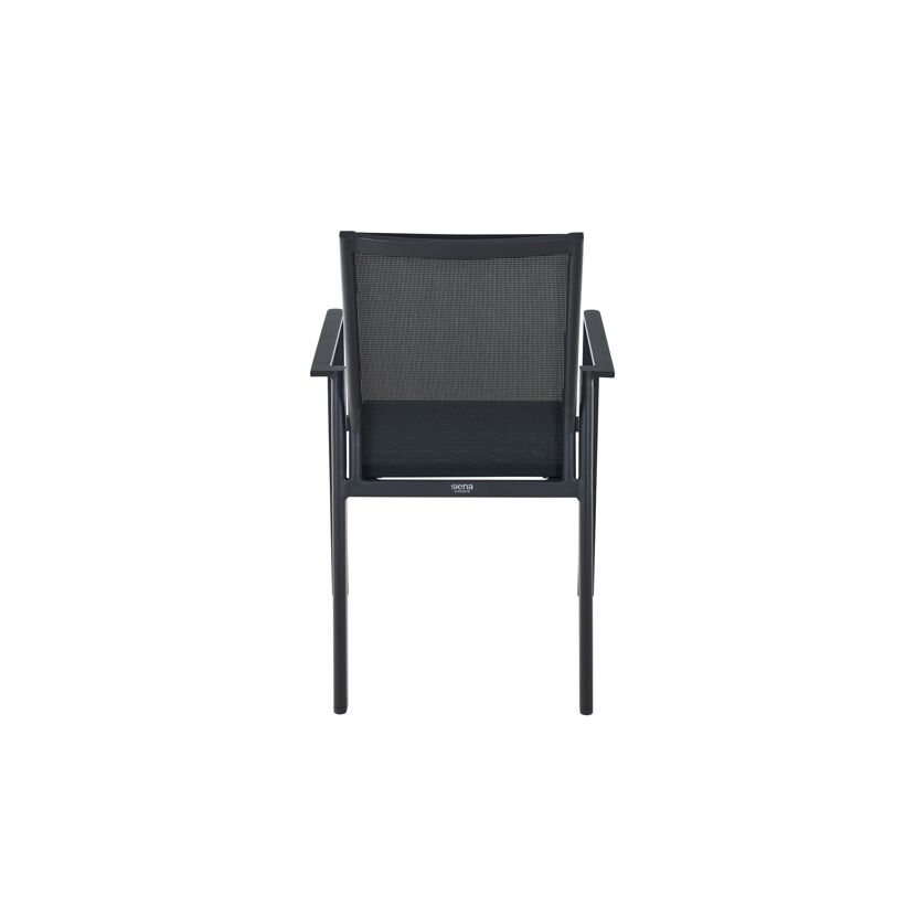 Gartenstuhl 'Bologna' stapelbar Aluminium anthrazit 57 x 65 x 65 cm