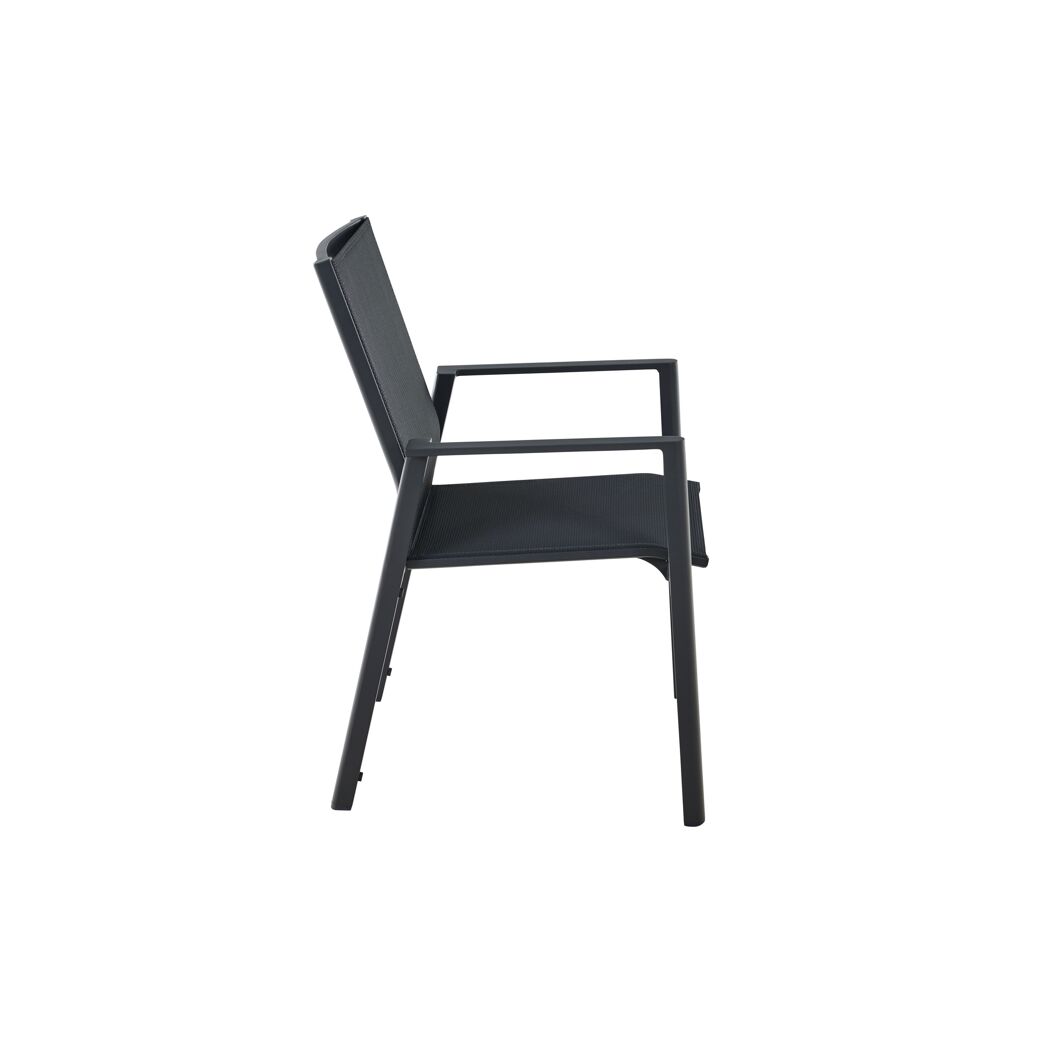 Gartenstuhl 'Bologna' stapelbar Aluminium anthrazit 57 x 65 x 65 cm