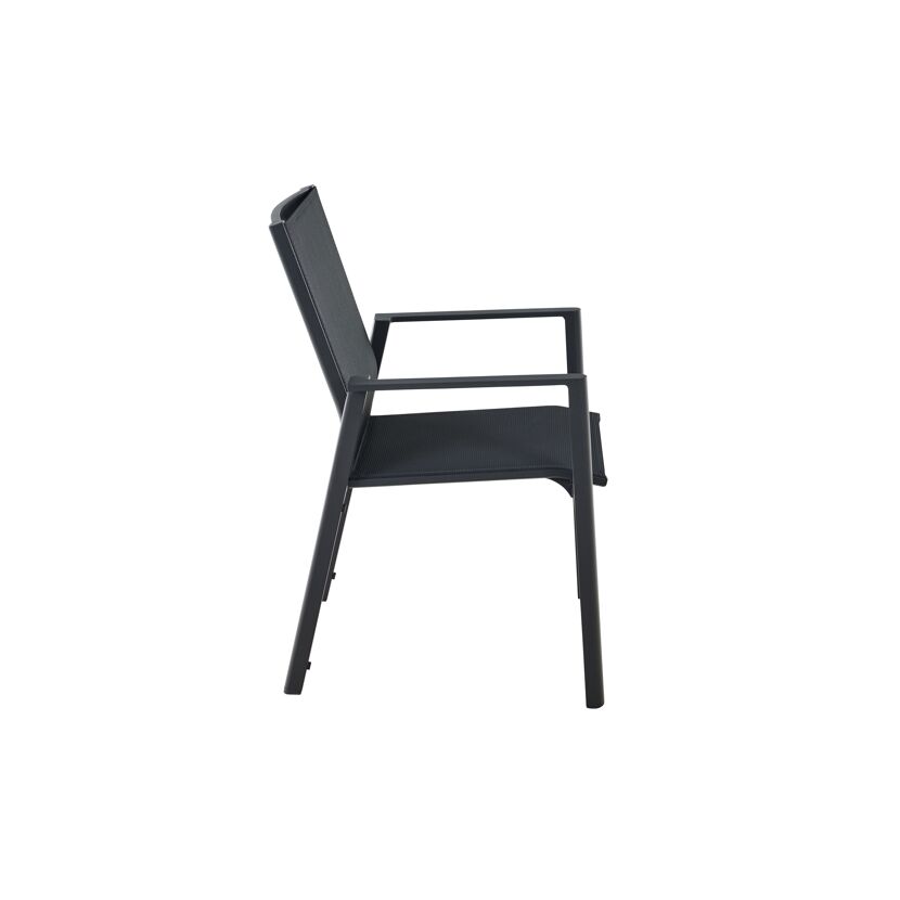 Gartenstuhl 'Bologna' stapelbar Aluminium anthrazit 57 x 65 x 65 cm