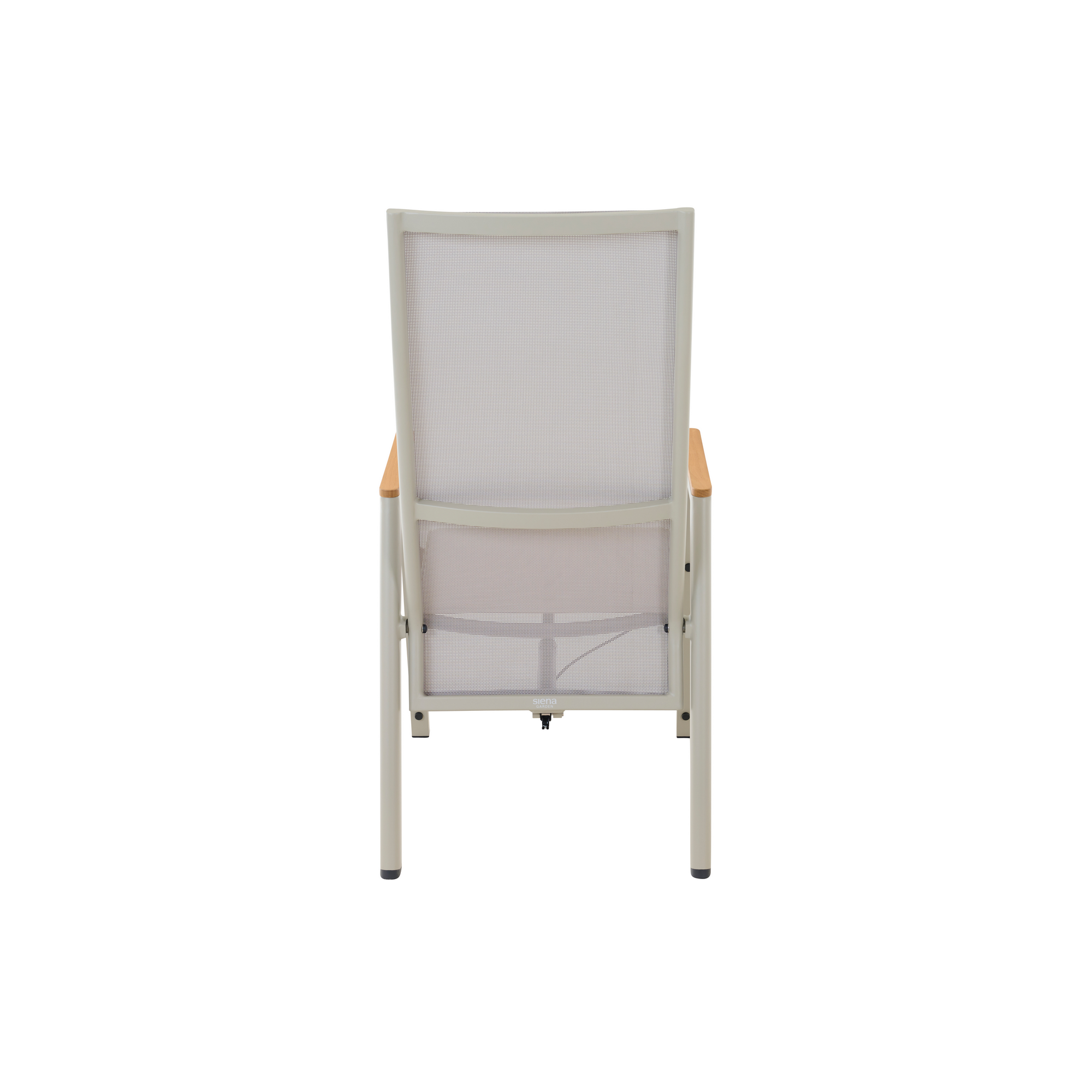 Move Sessel 'Bologna' matt seidengrau, Ranotex® taupe-grey + Teakarmlehne 54 x 77 x 77 cm