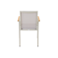 Stapelsessel 'Bologna' matt seidengrau Ranotex® taupe-grey + Teakarmlehne 57 x 65 x 65 cm