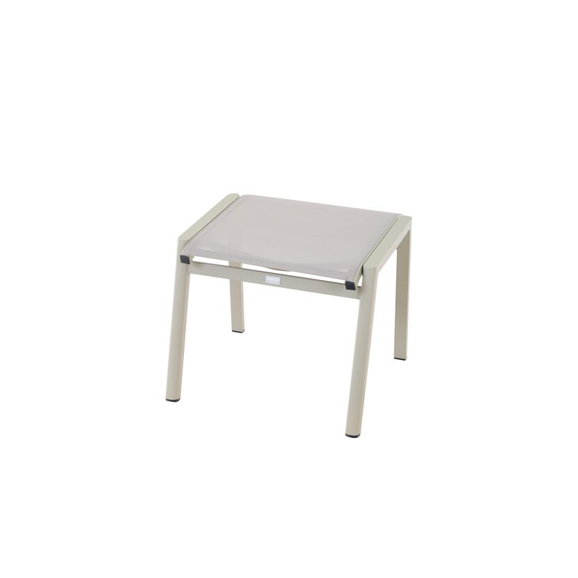 Gartenhocker 'Bologna' Aluminium hellgrau 54 x 52,5 x 52,5 cm