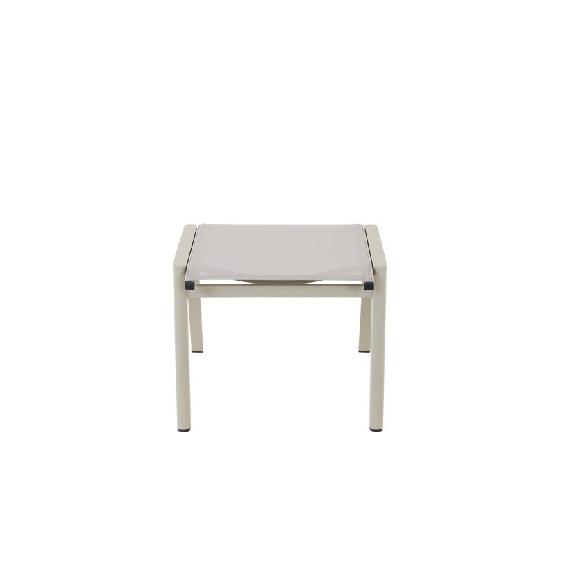 Gartenhocker 'Bologna' Aluminium hellgrau 54 x 52,5 x 52,5 cm