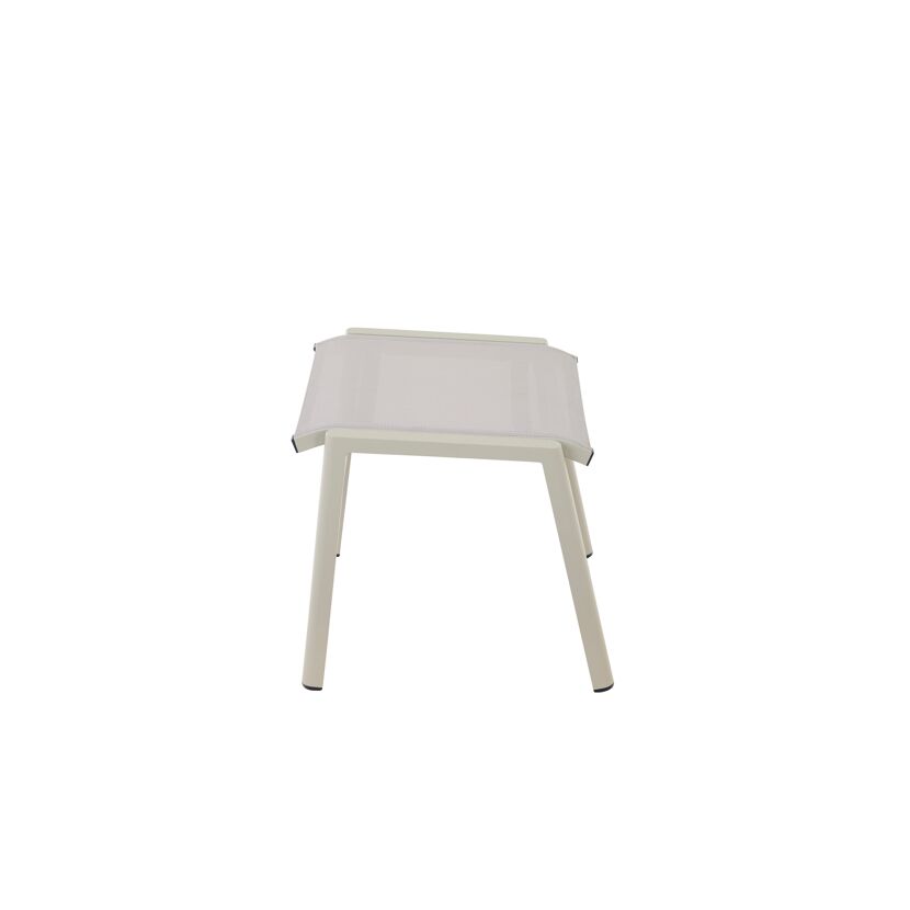 Gartenhocker 'Bologna' Aluminium hellgrau 54 x 52,5 x 52,5 cm