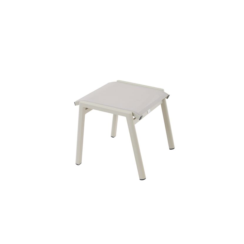 Gartenhocker 'Bologna' Aluminium hellgrau 54 x 52,5 x 52,5 cm