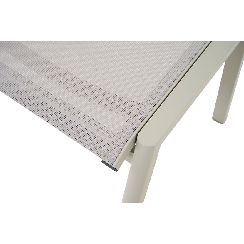 Gartenhocker 'Bologna' Aluminium hellgrau 54 x 52,5 x 52,5 cm