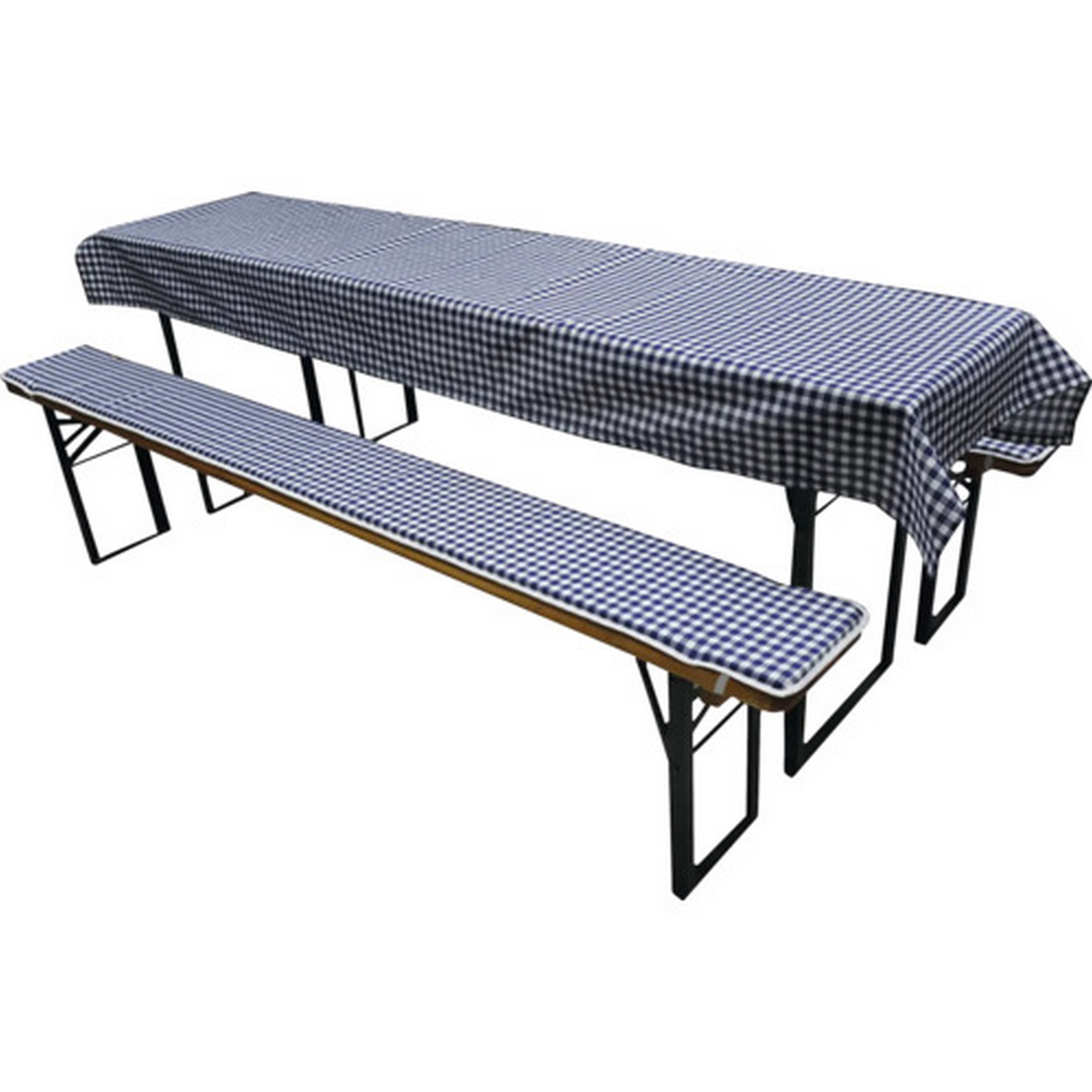 Auflagen für Festzeltgarnitur blau-weiß 3-teilig