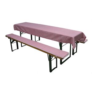 Auflagen für Festzeltgarnitur rot-weiß 3-teilig