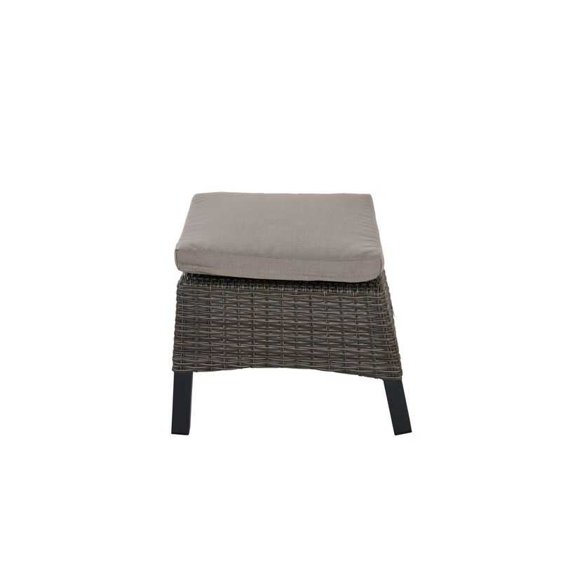Gartenhocker 'Taranto' Aluminium taupe 50 x 54 x 54 cm