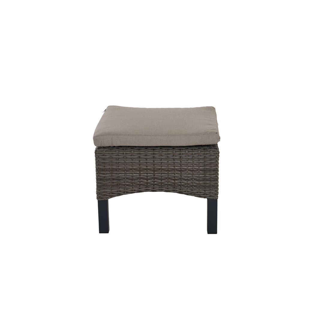 Gartenhocker 'Taranto' Aluminium taupe 50 x 54 x 54 cm