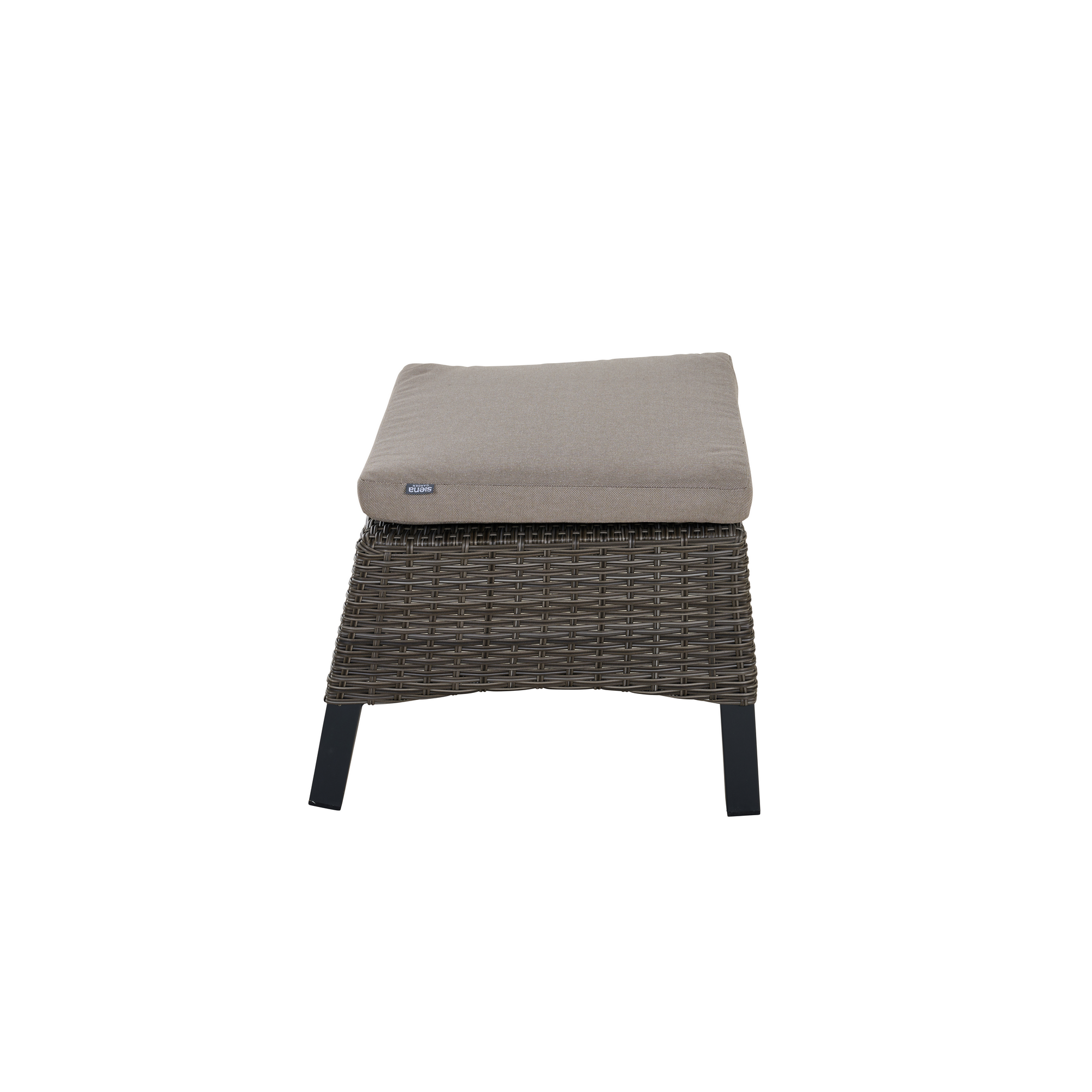 Hocker 'Taranto' charcoal grey - inklusive Kissen 50 x 54 x 54 cm