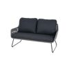 Loungebank 'Kansas' matt anthrazit/grau 145 x 73,5 x 73,5 cm