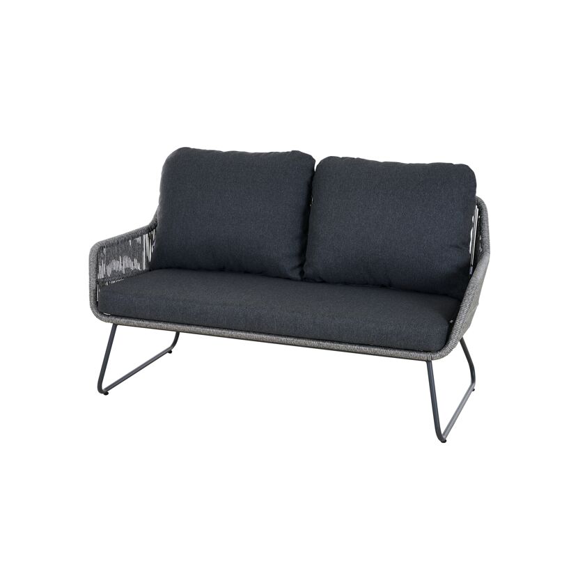 Loungebank 'Kansas' matt anthrazit/grau 145 x 73,5 x 73,5 cm
