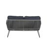 Loungebank 'Kansas' matt anthrazit/grau 145 x 73,5 x 73,5 cm