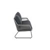 Loungebank 'Kansas' matt anthrazit/grau 145 x 73,5 x 73,5 cm