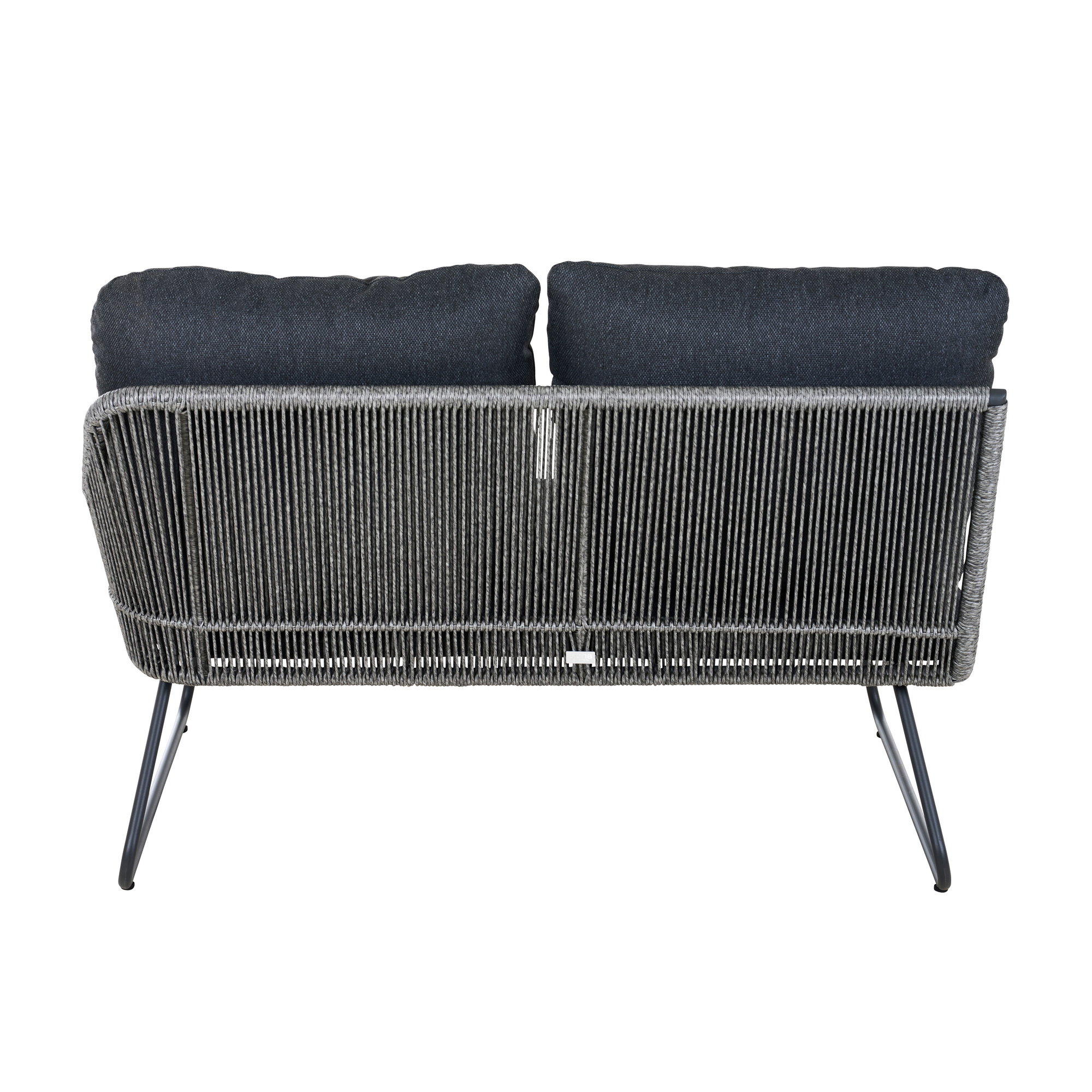 Loungebank 'Kansas' Armlehne links matt anthrazit/grau 127 x 75 x 75 cm