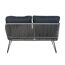 Loungebank 'Kansas' Armlehne links matt anthrazit/grau 127 x 75 x 75 cm