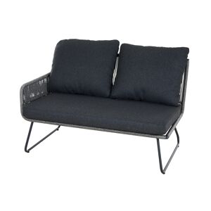 Loungebank 'Kansas' Armlehne rechts matt anthrazit/grau 127 x 75 x 75 cm