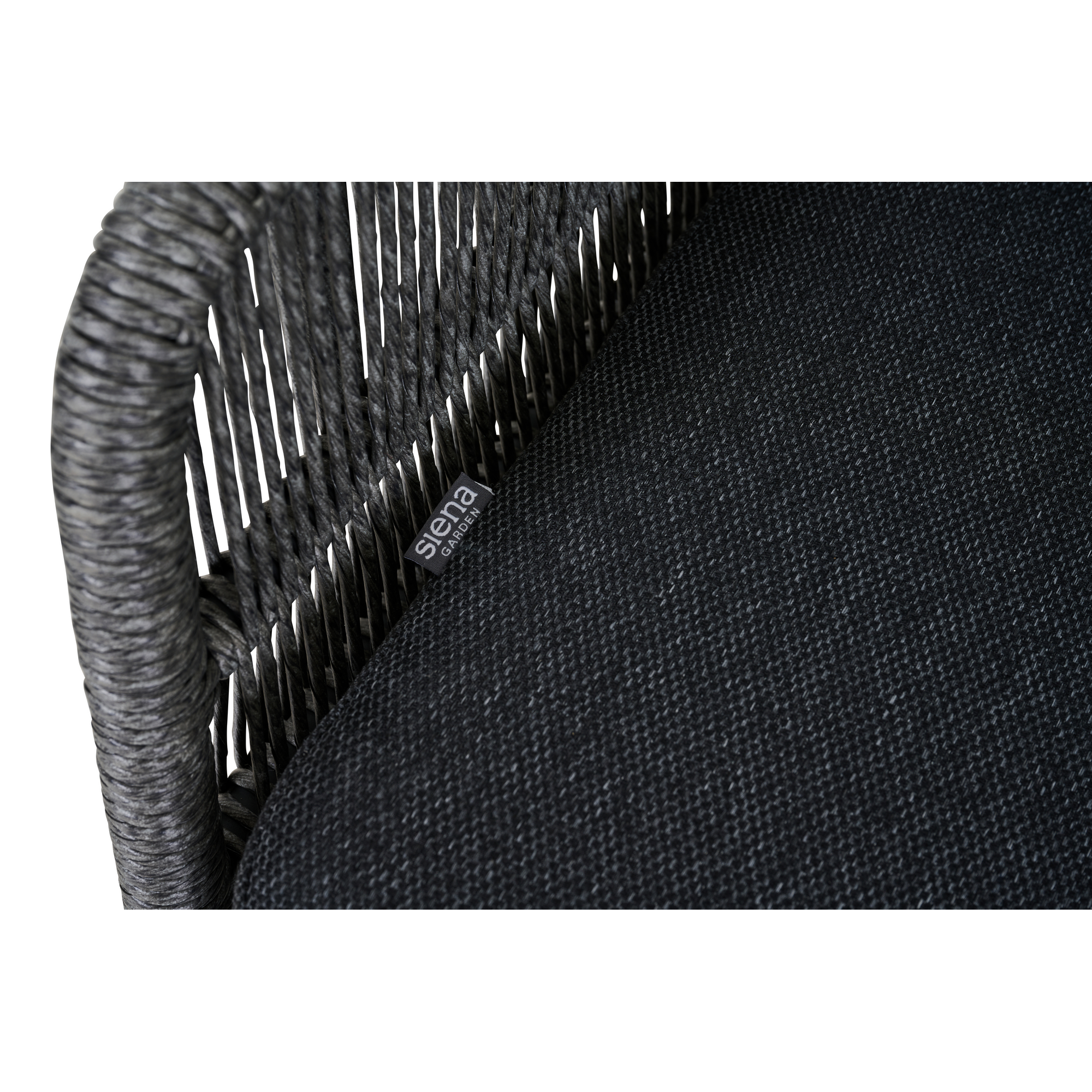 Loungebank 'Kansas' Armlehne rechts matt anthrazit/grau 127 x 75 x 75 cm