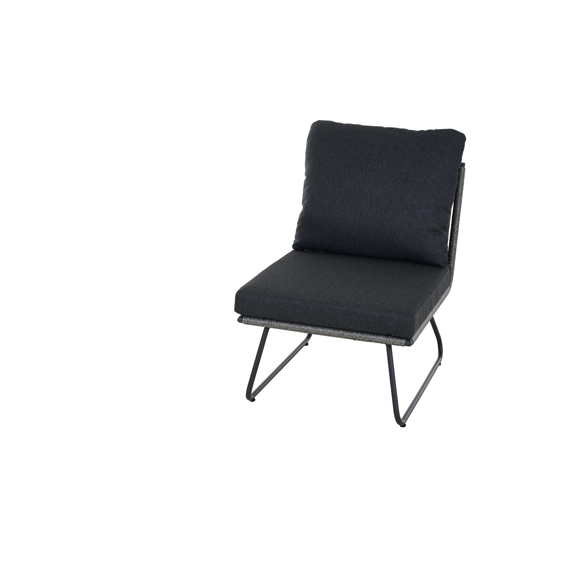 Lounge Mittelsofa 'Kansas' matt anthrazit/grau 60 x 75 x 75 cm