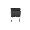 Lounge Mittelsofa 'Kansas' matt anthrazit/grau 60 x 75 x 75 cm