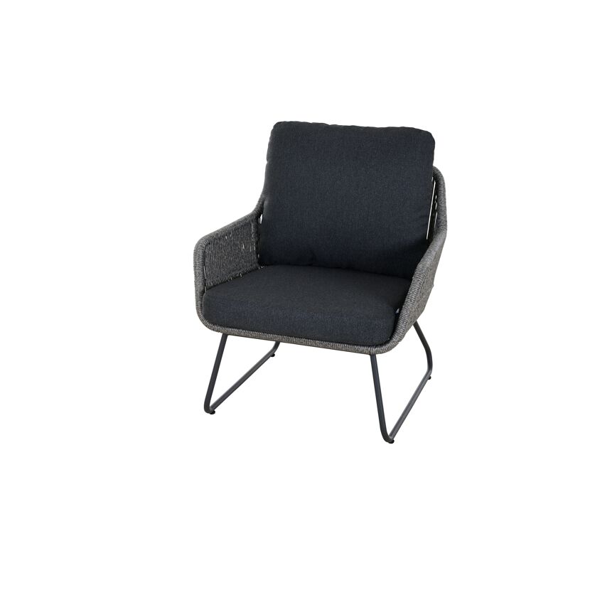 Loungesessel 'Kansas' matt anthrazit/grau 75 x 73,5 x 73,5 cm