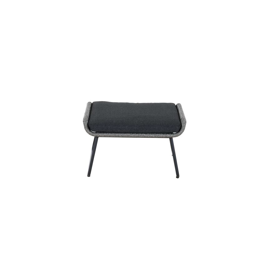 Loungehocker 'Kansas' matt anthrazit/grau 50 x 67 x 67 cm