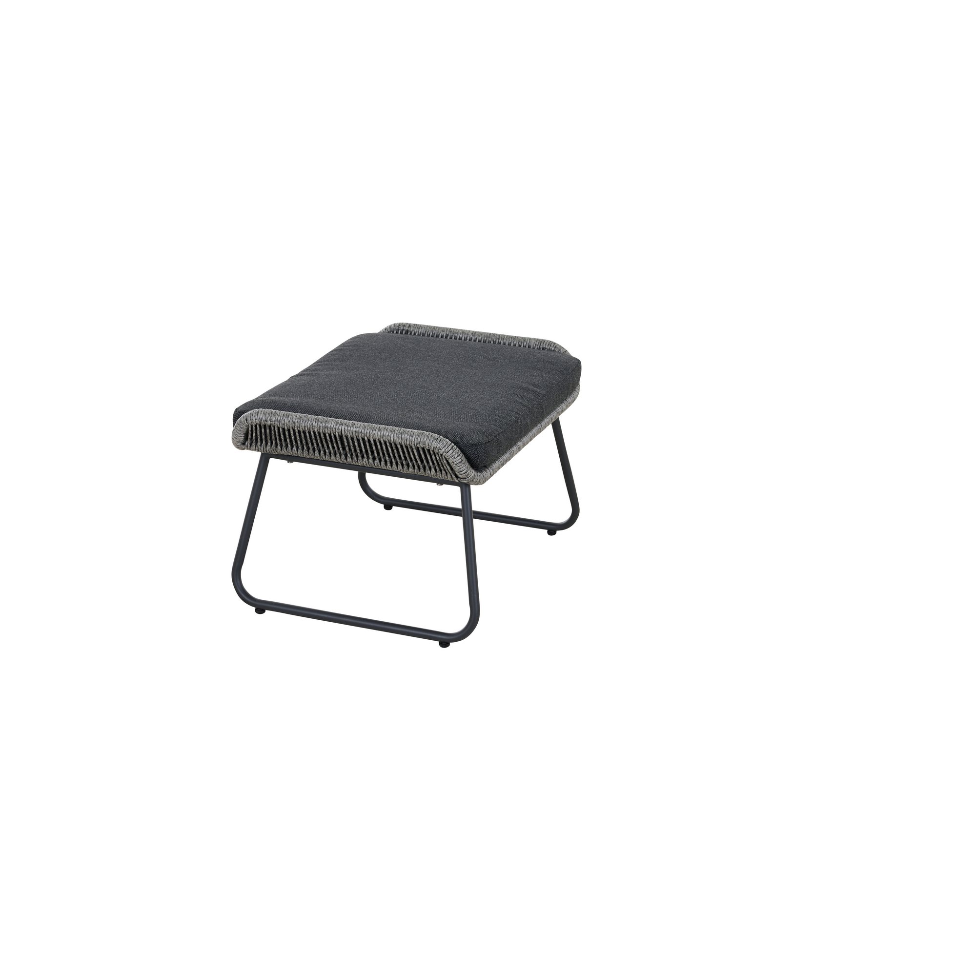 Loungehocker 'Kansas' matt anthrazit/grau 50 x 67 x 67 cm