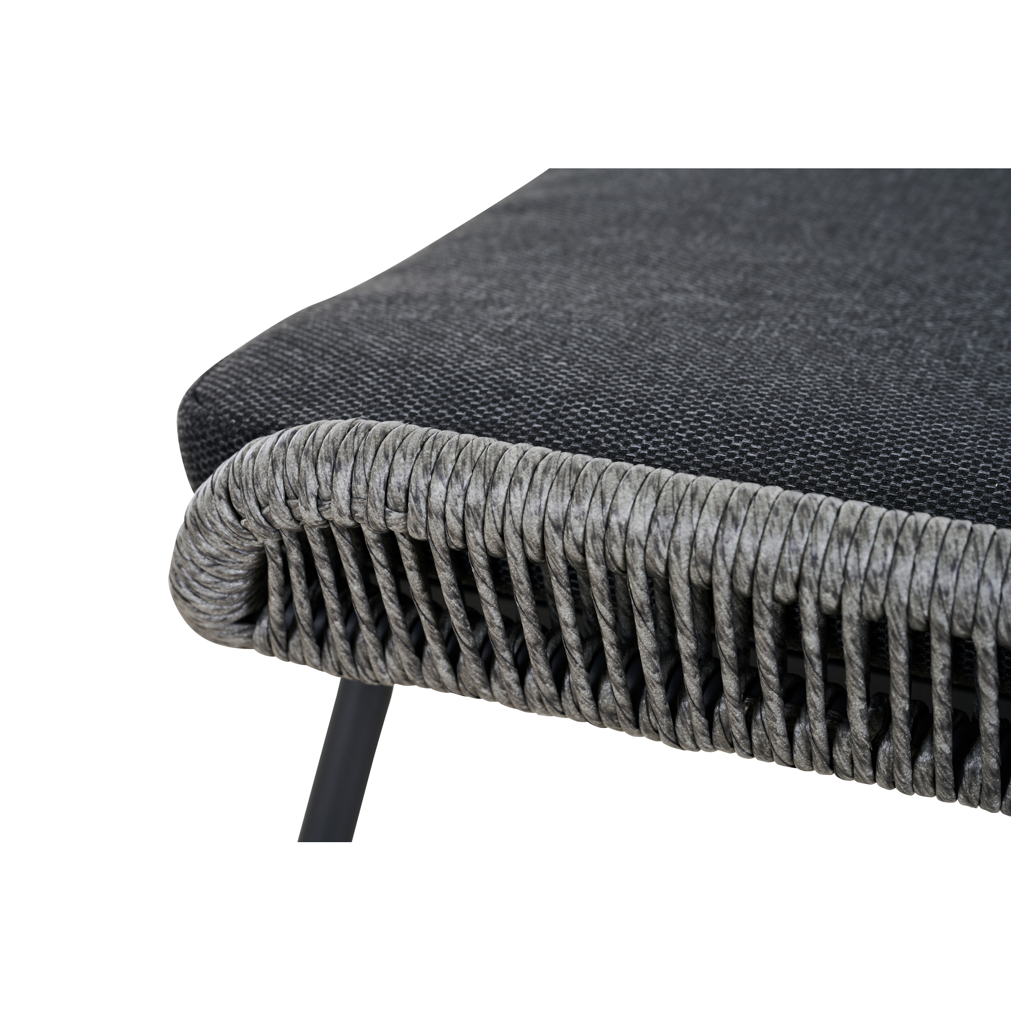 Loungehocker 'Kansas' matt anthrazit/grau 50 x 67 x 67 cm