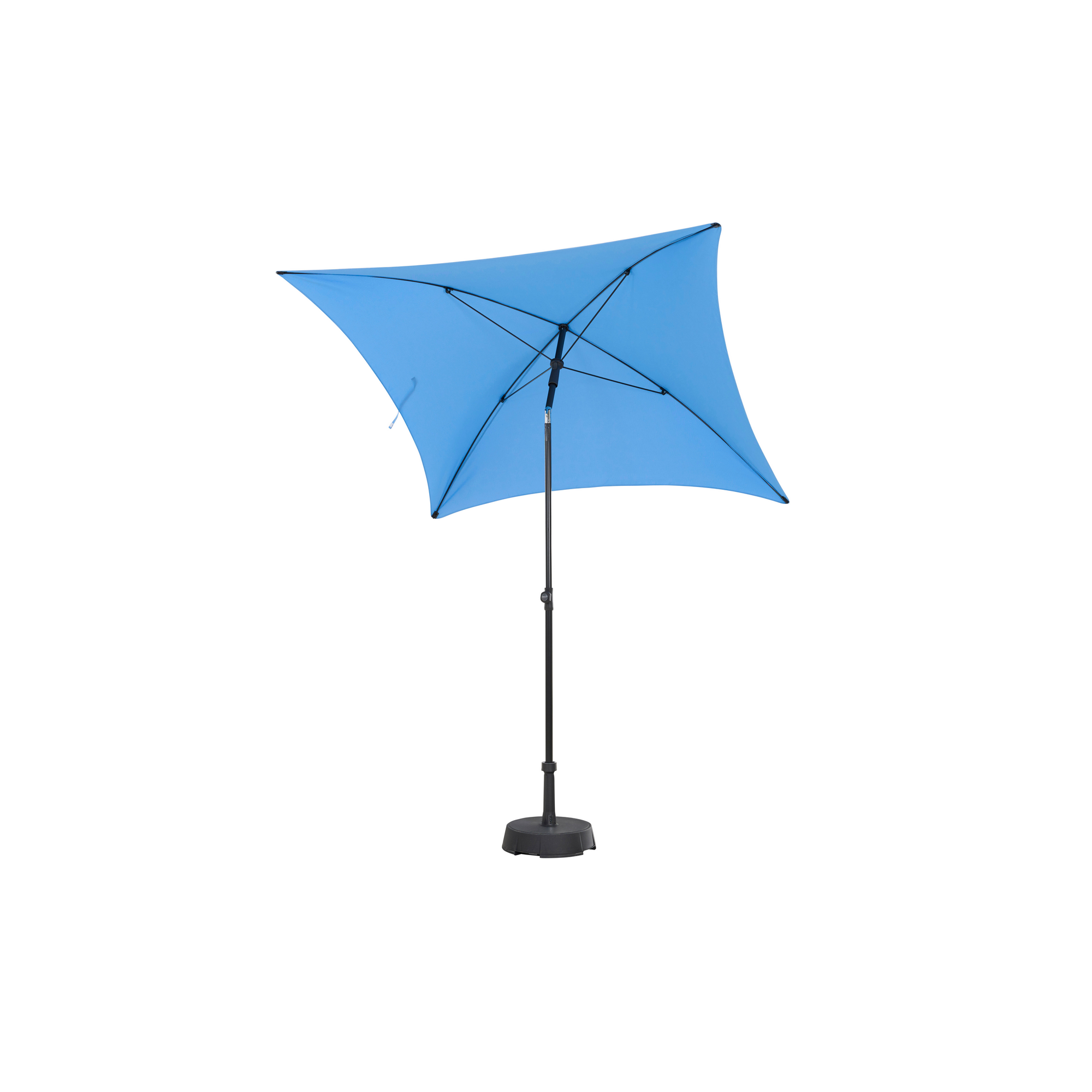 Sonnenschirm 'City Push' blau 180 x 180 cm