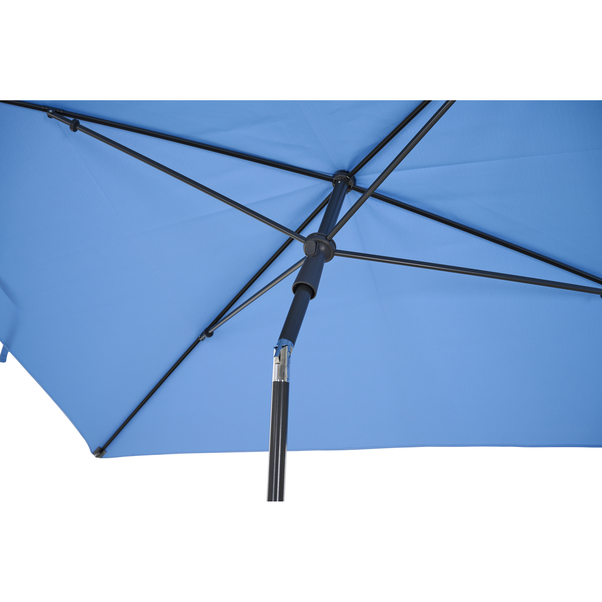 Sonnenschirm 'City Push' blau 210 x 140 cm