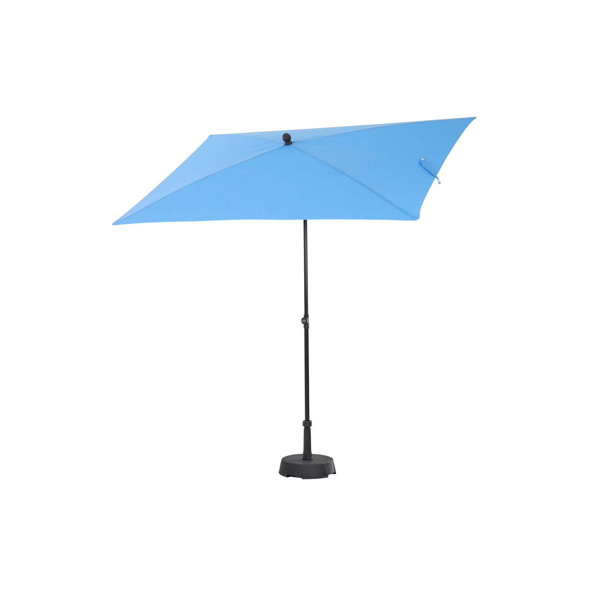 Sonnenschirm 'City Push' blau 210 x 140 cm