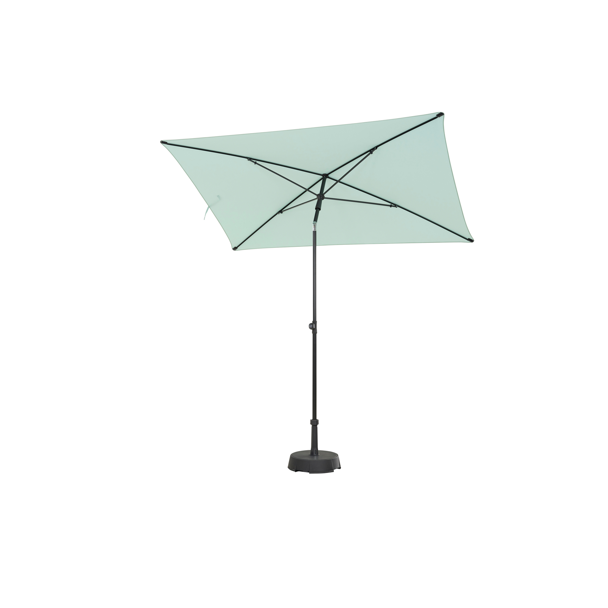 Sonnenschirm 'City Push' nilgrün 210 x 140 cm