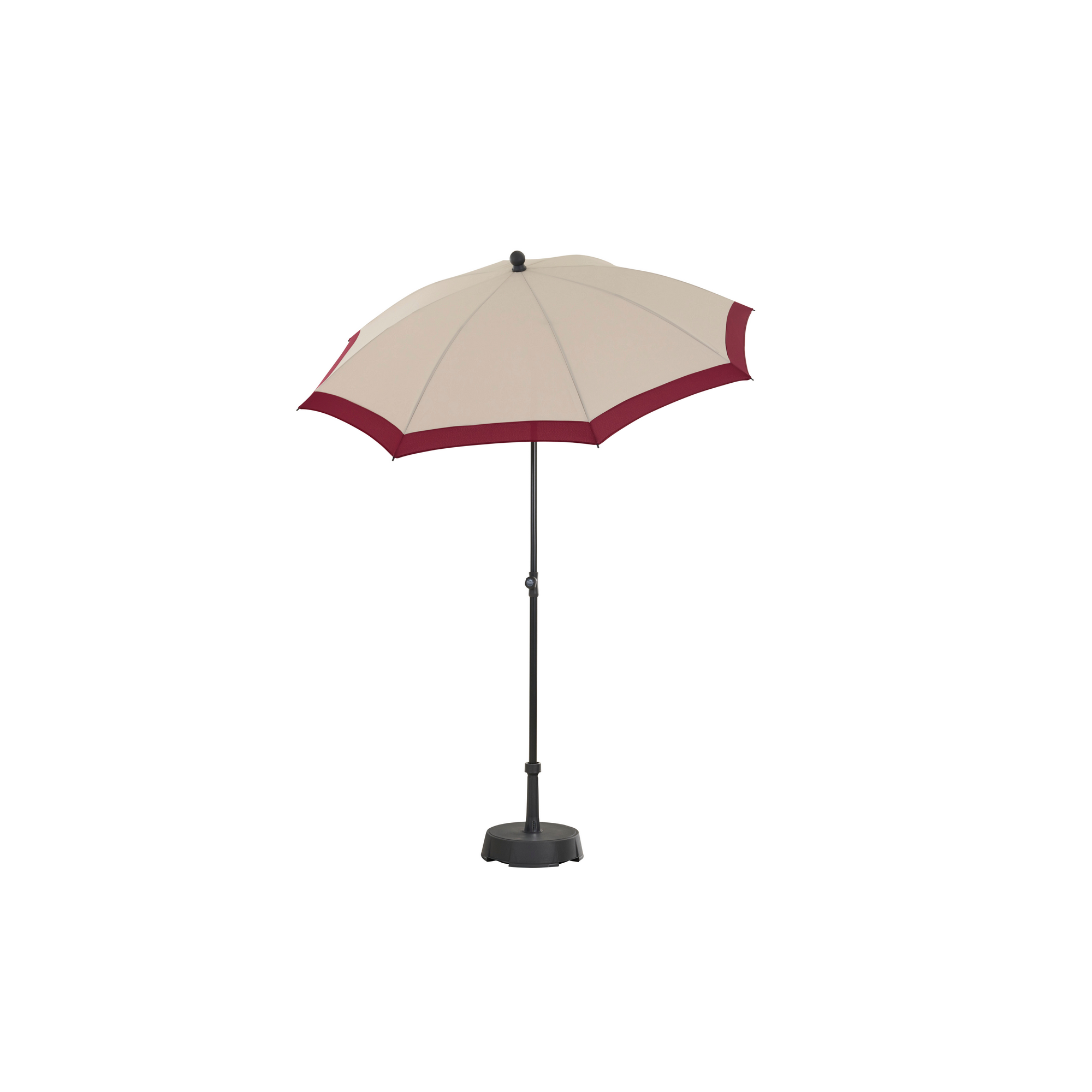 Sonnenschirm 'City Push' beige/plum Ø 180 cm