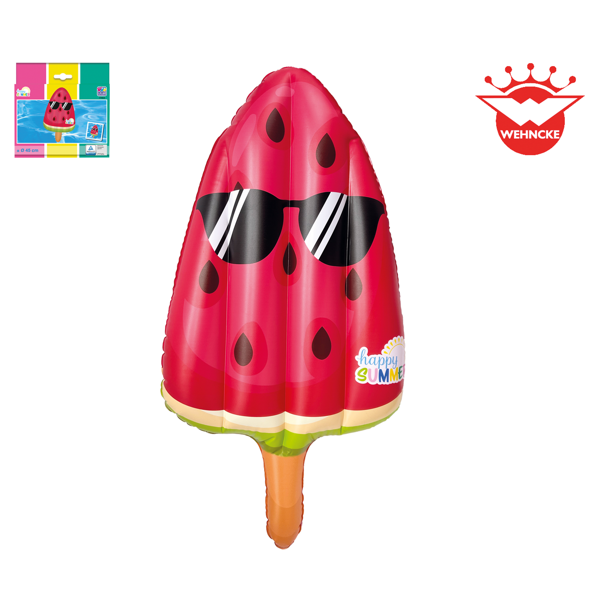 Luftmatratze 'Happy Summer Melone' mehrfarbig 38 x 15 x 72 cm
