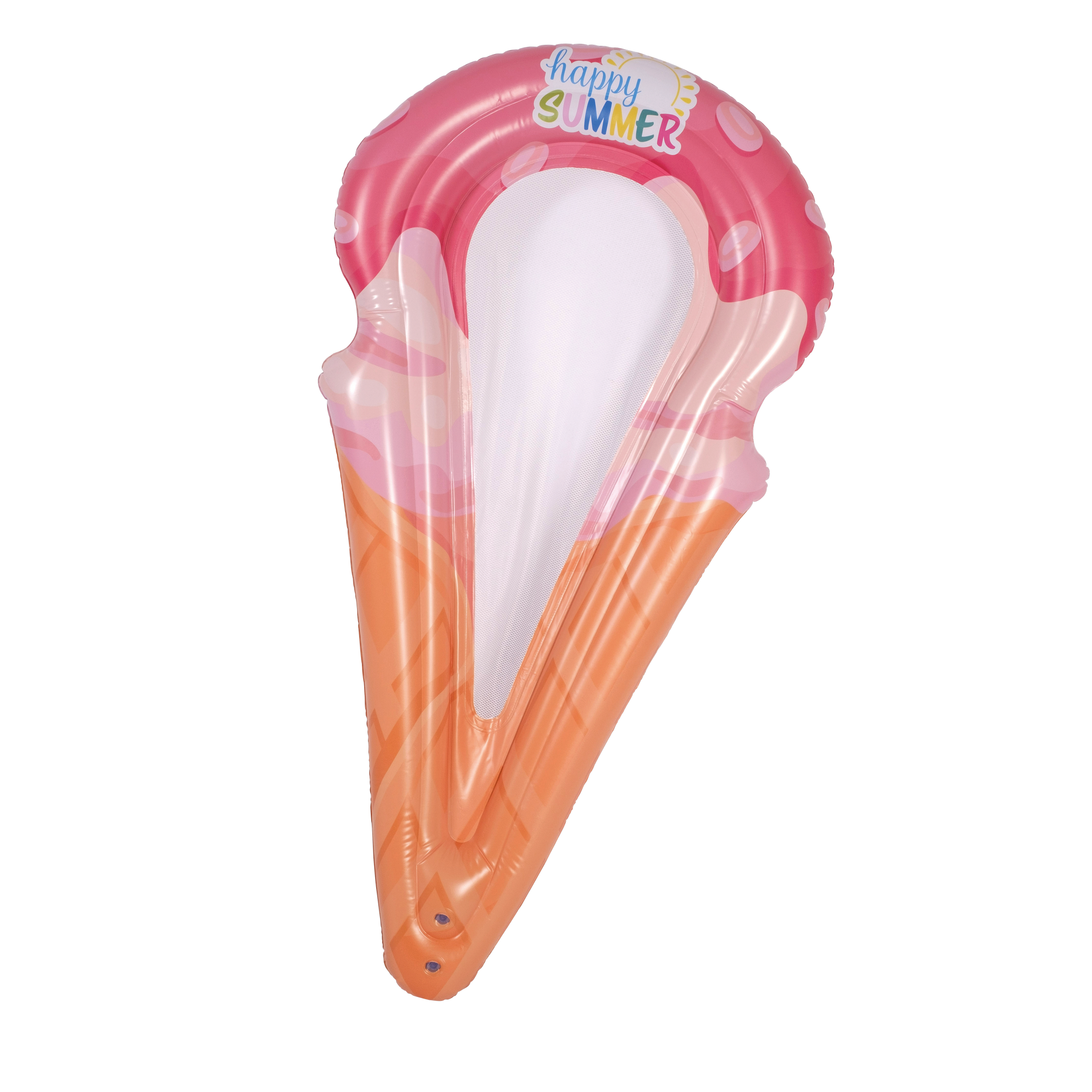 Wasserhängematte 'Happy Summer Eis' mit Netzboden mehrfarbig 67 x 152 cm