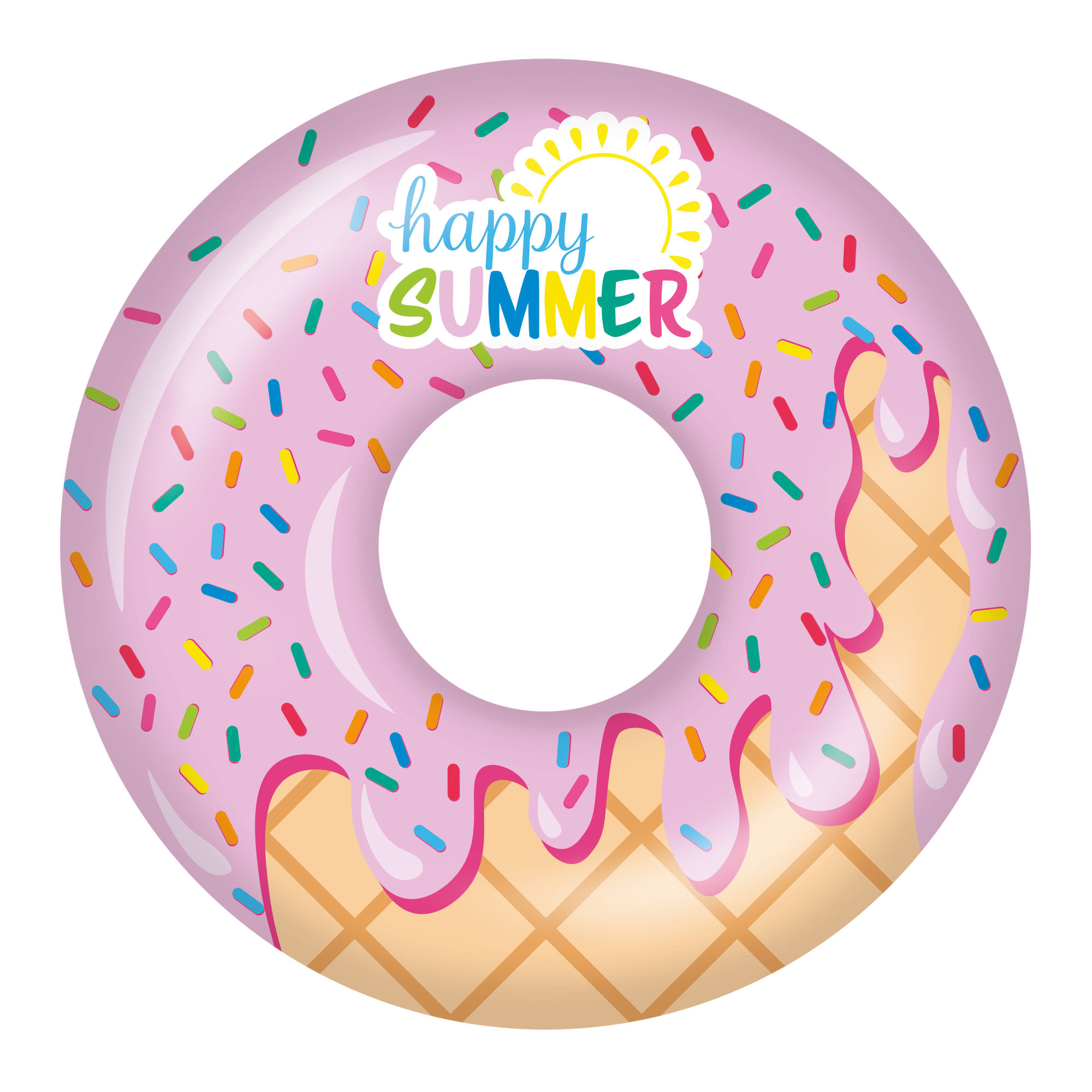Schwimmring 'Happy Summer Eis' mehrfarbig Ø 79 x 20 cm