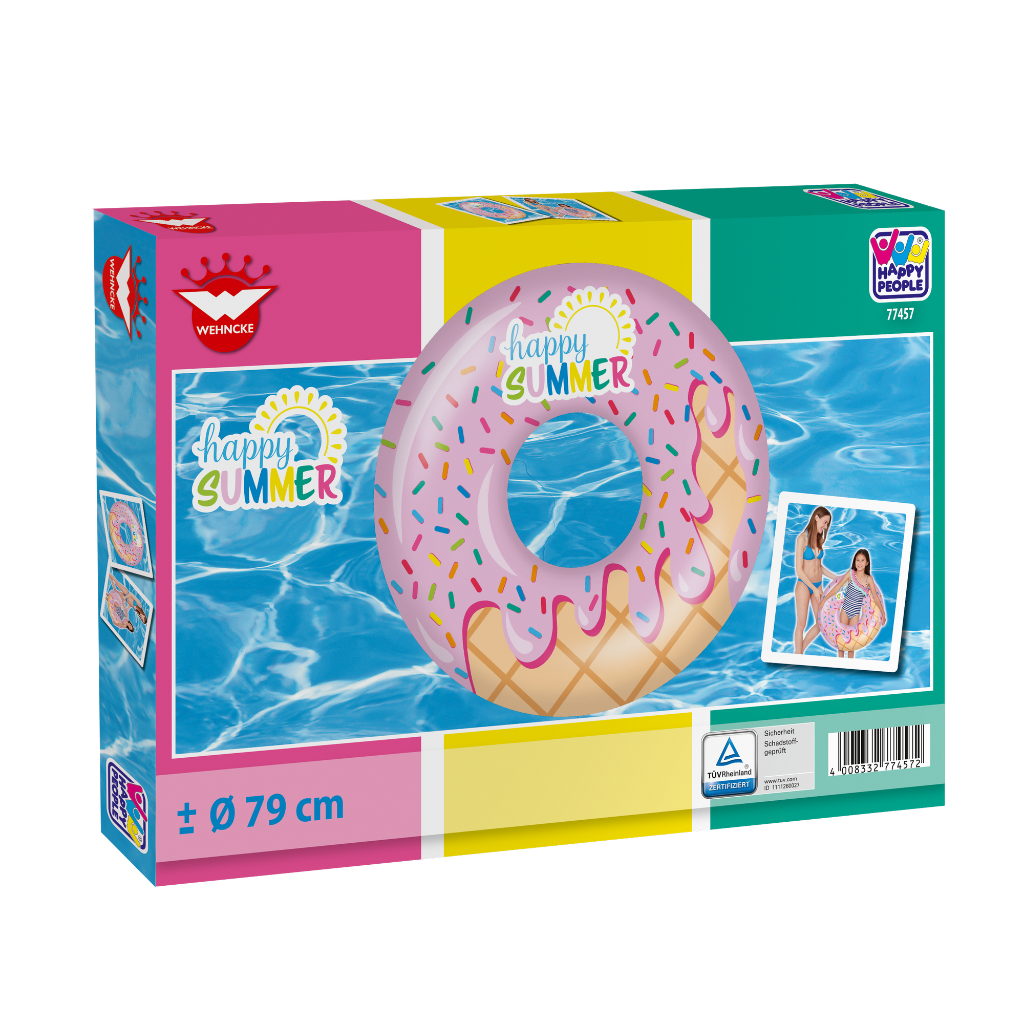 Schwimmring 'Happy Summer Eis' mehrfarbig Ø 79 x 20 cm