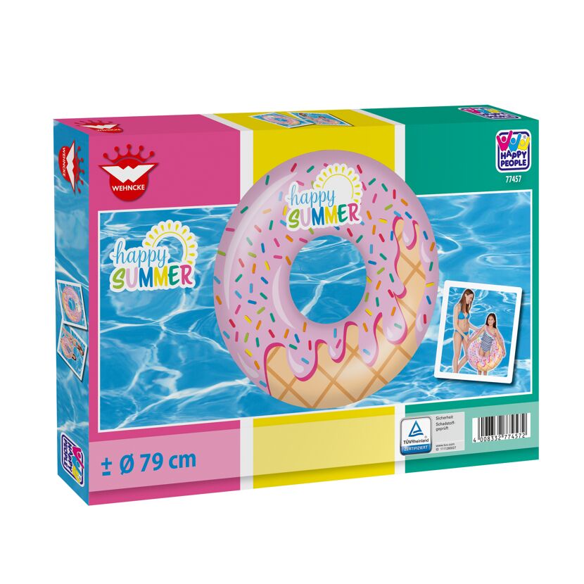 Schwimmring 'Happy Summer Eis' mehrfarbig Ø 79 x 20 cm