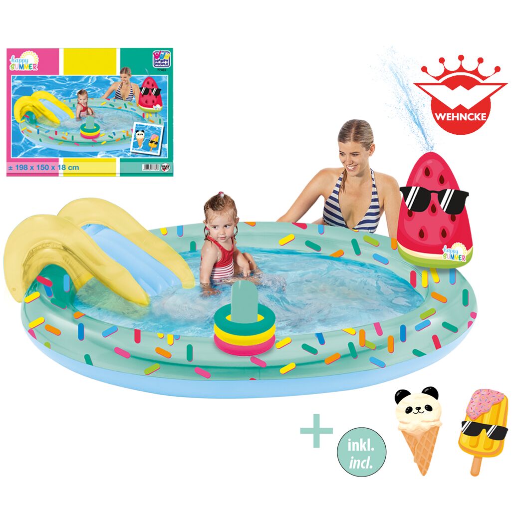 Playpool 'Eis' mit Rutsche mehrfarbig 198 x 18 x 150 cm