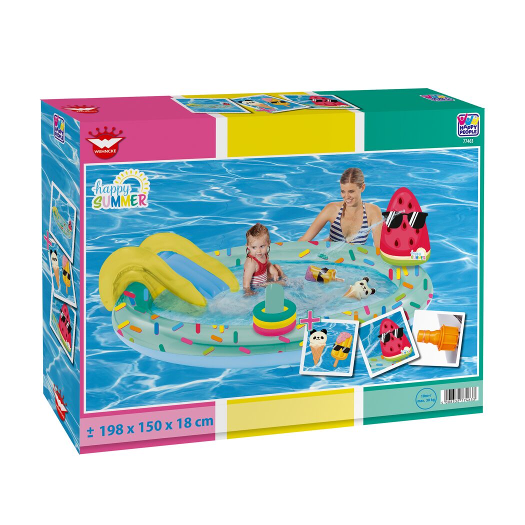 Playpool 'Eis' mit Rutsche mehrfarbig 198 x 18 x 150 cm