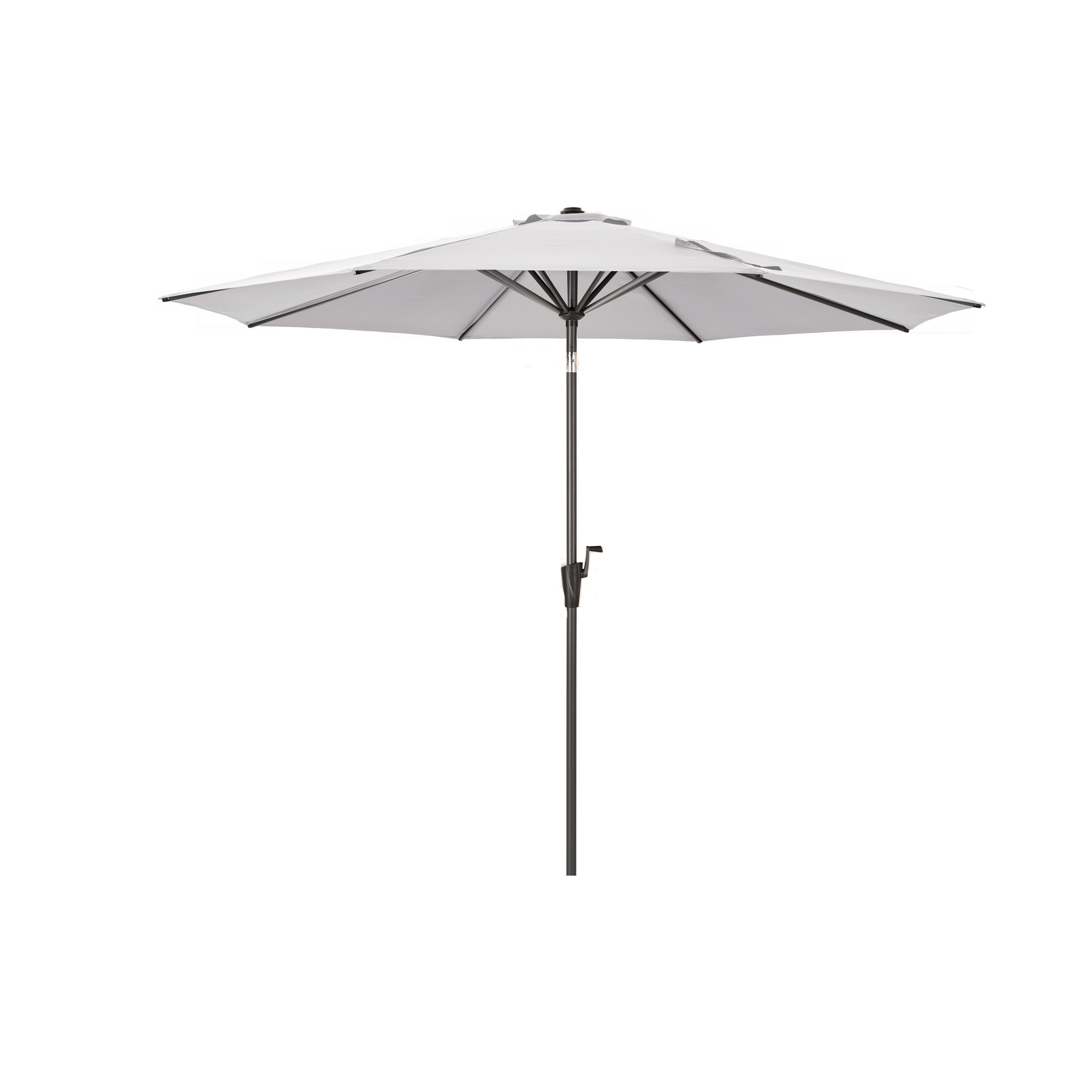 Sonnenschirm 'Fagus' grau Ø 300 cm, mit Kurbel