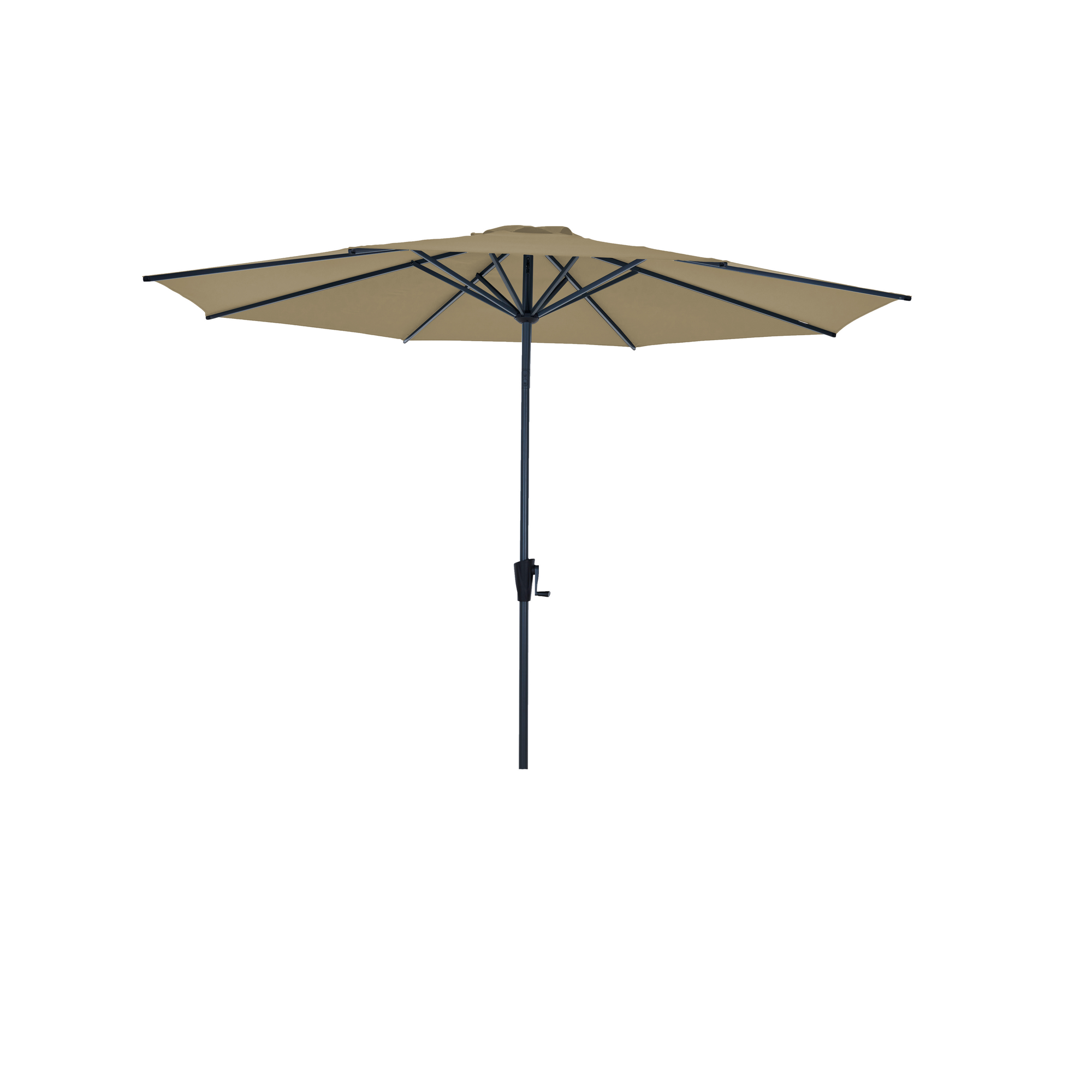 Sonnenschirm 'Fagus' taupe Ø 300 cm, mit Kurbel