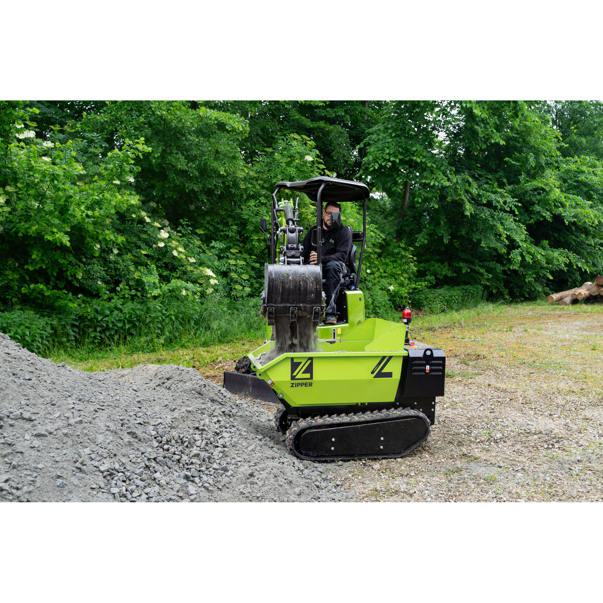 Minibagger-Set 'ZI-MBG1000D' 7 kW