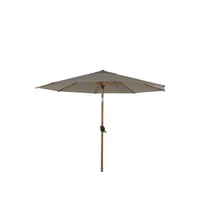 Sonnenschirm 'Pino' wood/taupe-meliert Ø 300 cm, mit Kurbel